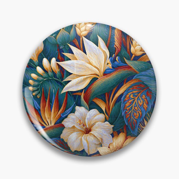 Item preview, Azure Dreams and Orange Floral Mosaic designed and sold by Piotrek0001.