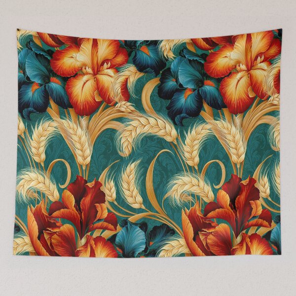 Item preview, Rustic Wheat and Red Summer Flower Weave designed and sold by Piotrek0001.