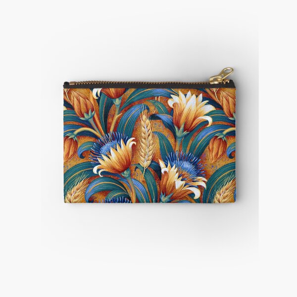 Item preview, Vibrant Orange Blossom and Blue Linen Pattern designed and sold by Piotrek0001.