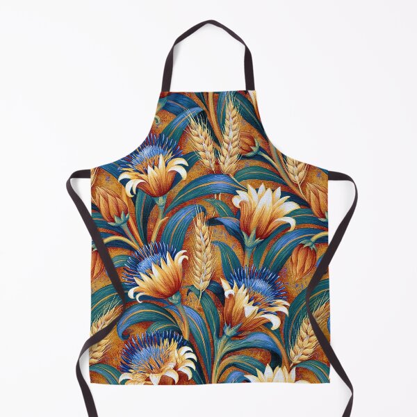 Item preview, Vibrant Orange Blossom and Blue Linen Pattern designed and sold by Piotrek0001.