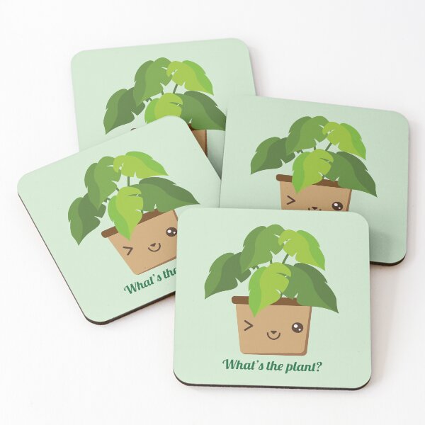 Item preview, Winking Plant Cute Funny Botanical Illustration designed and sold by Hakubiya.