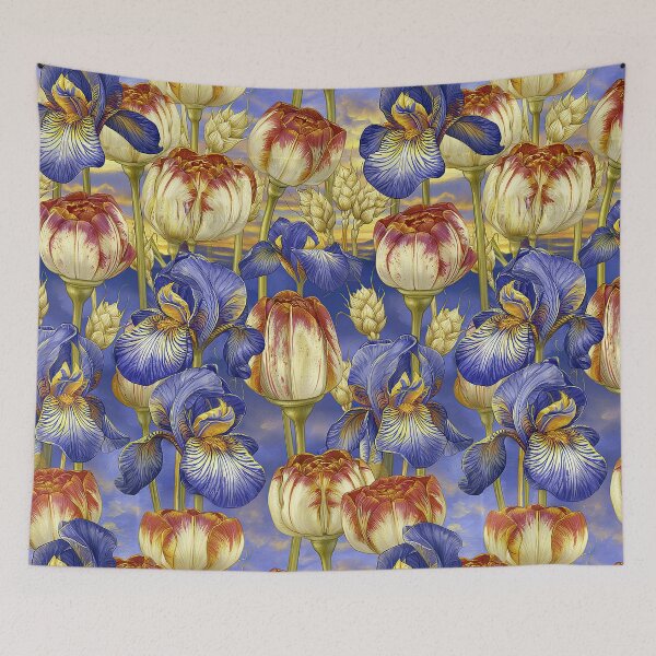 Item preview, Royal Garden Irises and White Lily Abundance designed and sold by Piotrek0001.