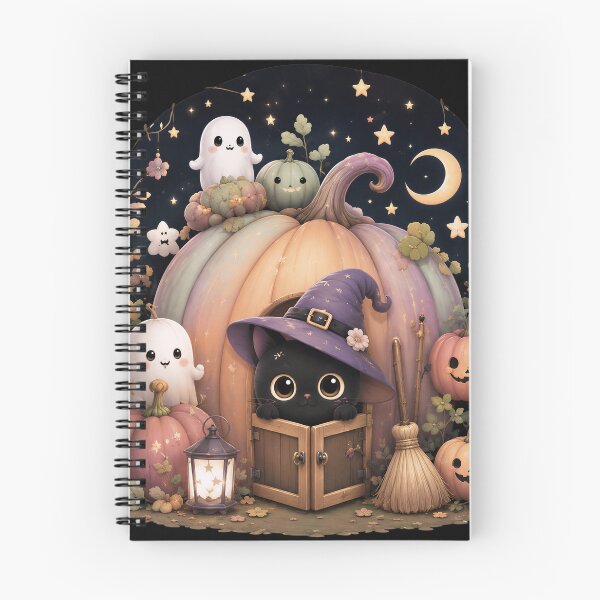 Item preview, Cute Black Cat Witch Pumpkin House Halloween designed and sold by Soluna Studio.
