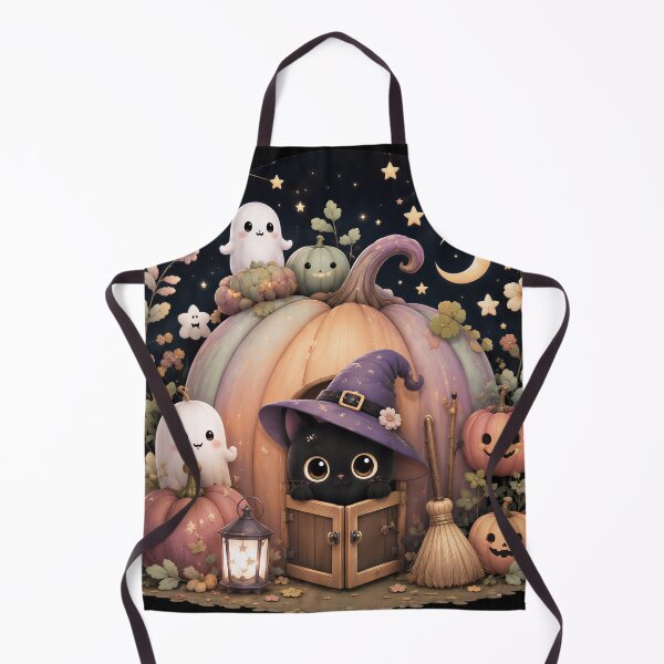Item preview, Cute Black Cat Witch Pumpkin House Halloween designed and sold by Soluna Studio.