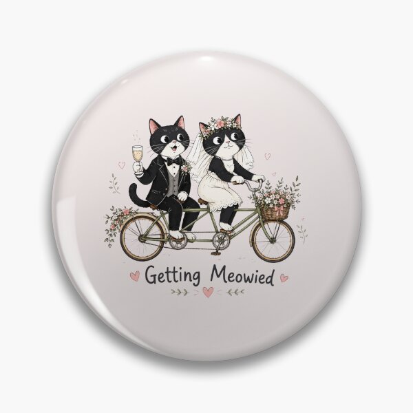 Item preview, Getting Meowied Cat Wedding, Funny Bride Groom Cat, Cat Lover Wedding Gift, Tandem Bicycle designed and sold by Quiajia.