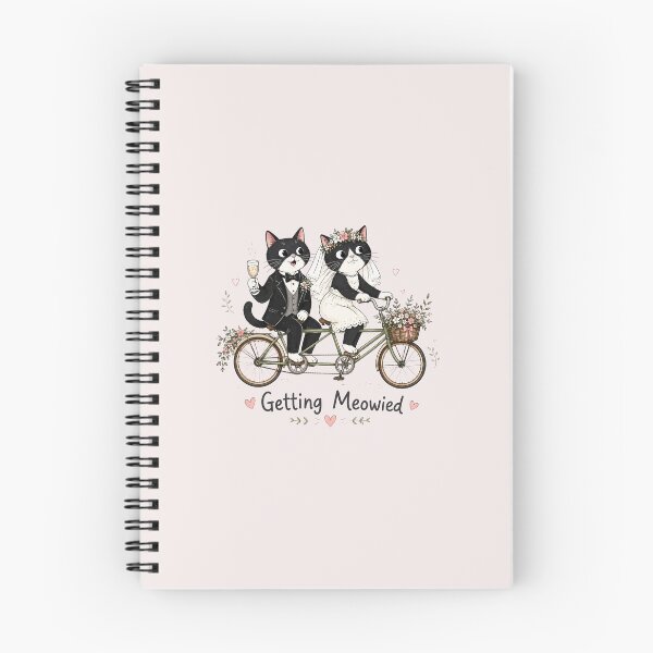 Item preview, Getting Meowied Cat Wedding, Funny Bride Groom Cat, Cat Lover Wedding Gift, Tandem Bicycle designed and sold by Quiajia.