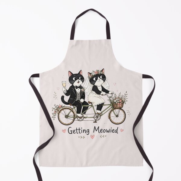 Item preview, Getting Meowied Cat Wedding, Funny Bride Groom Cat, Cat Lover Wedding Gift, Tandem Bicycle designed and sold by Quiajia.