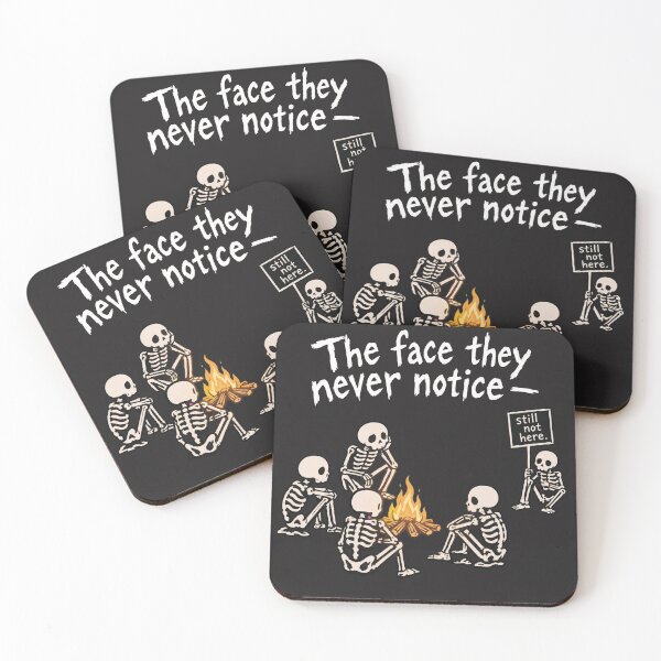 Item preview, The Face They Never Notice Skeleton Campfire Humor designed and sold by Mindful56.