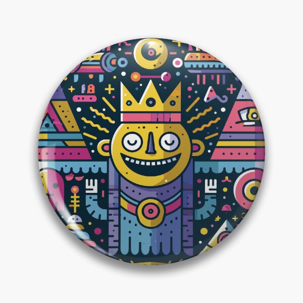 Item preview, Vibrant Cosmic King Abstract Geometric Art designed and sold by Romgora.