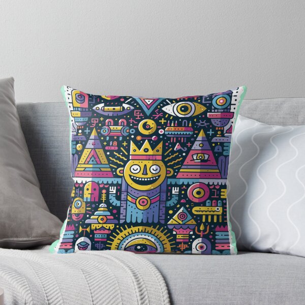 Item preview, Vibrant Cosmic King Abstract Geometric Art designed and sold by Romgora.