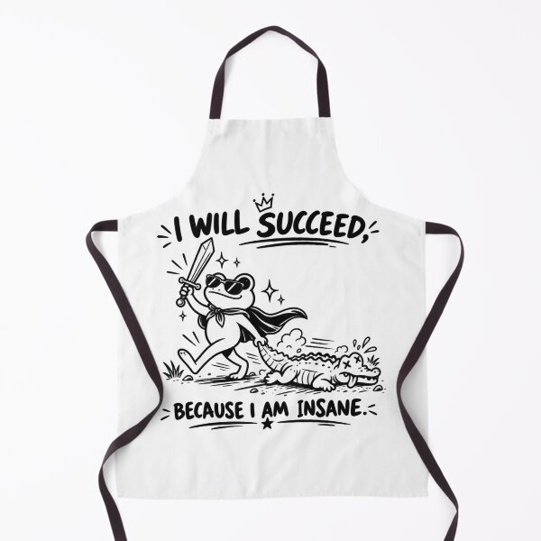 Item preview, I Will Succeed Because I Am Insane Funny Frog Meme, Frog Lover Gift, Dark Humor designed and sold by Quiajia.