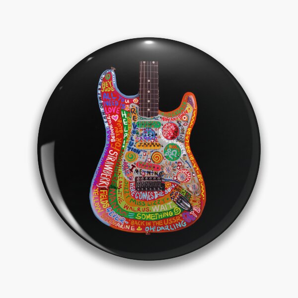 Item preview, Painted Rocky Guitar Beatle Graffiti Pop designed and sold by ZeroParadox.