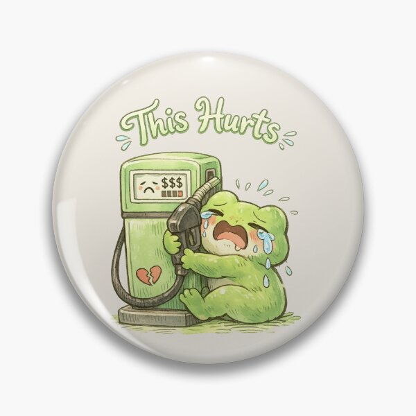 Item preview, Cute "This Hurts" Crying Frog Fuel Pump | Kawaii Gas Prices Humor designed and sold by Moons Studio.