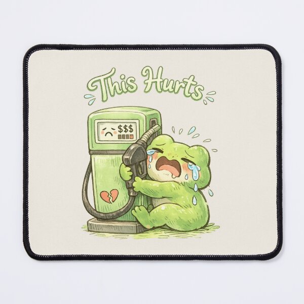 Item preview, Cute "This Hurts" Crying Frog Fuel Pump | Kawaii Gas Prices Humor designed and sold by Moons Studio.