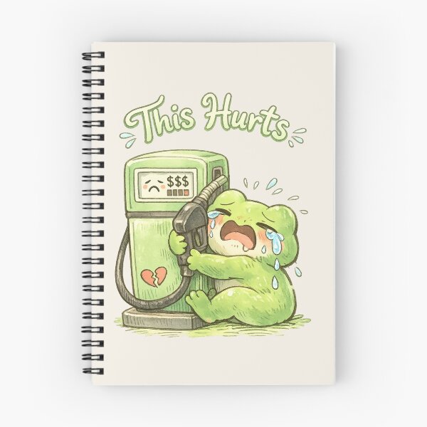 Item preview, Cute "This Hurts" Crying Frog Fuel Pump | Kawaii Gas Prices Humor designed and sold by Moons Studio.