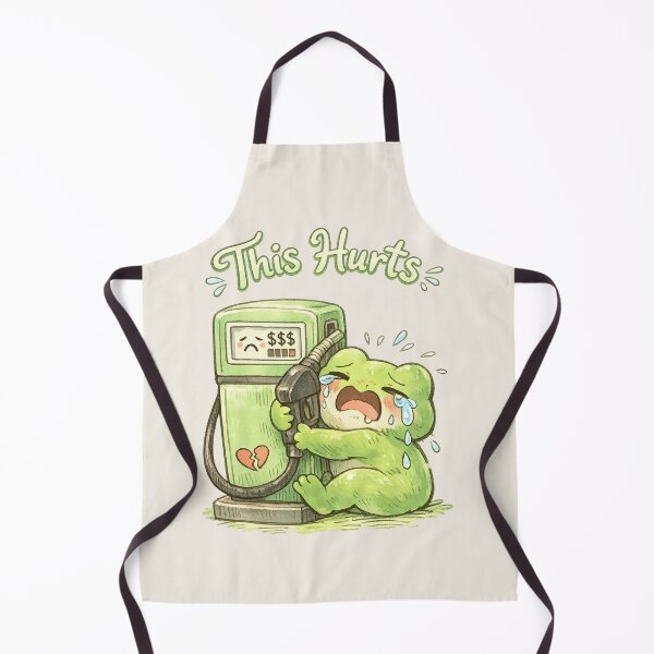 Item preview, Cute "This Hurts" Crying Frog Fuel Pump | Kawaii Gas Prices Humor designed and sold by Moons Studio.