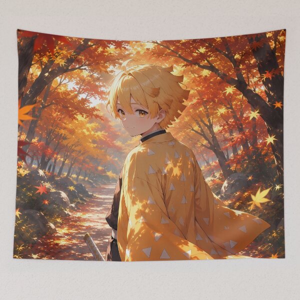 Item preview, Zenitsu Agatsuma Demon Slayer Autumn Forest Wanderer designed and sold by Dashsopaner.