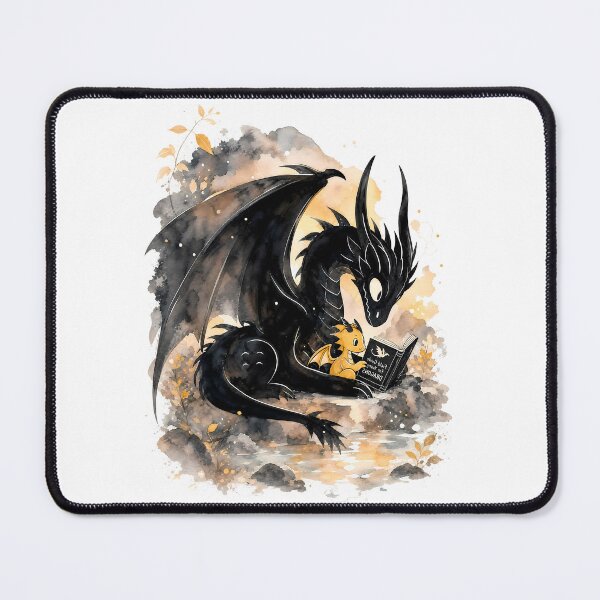 Item preview, Fourth Wing Dragons Reading Together Cute Tairn And Andarna designed and sold by Rising Drake.