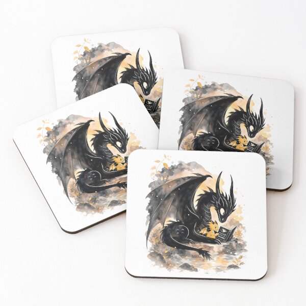 Item preview, Fourth Wing Dragons Reading Together Cute Tairn And Andarna designed and sold by Rising Drake.