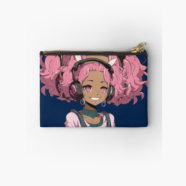 Item preview, Pink Anime Girl Headphones designed and sold by geraldreidw.