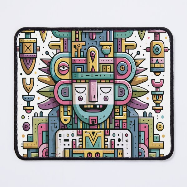 Item preview, Vibrant Geometric Deity Totem Graphic Art designed and sold by Romgora.