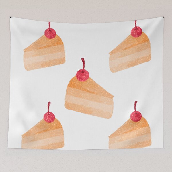 Item preview, Many pieces of cake with cherry designed and sold by EnjoyArtWorld.