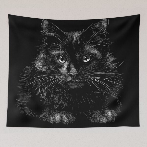 Item preview, Black cat designed and sold by Olga Kholkina.