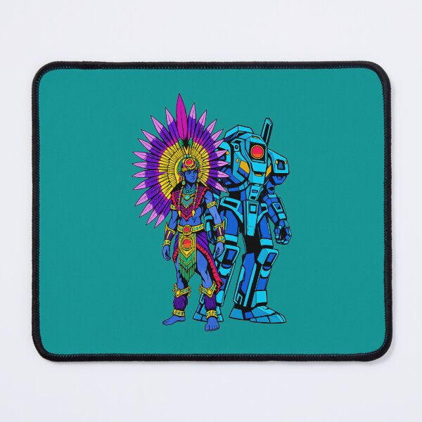 Item preview, Aztec Warrior and Cybernetic Mech designed and sold by KungPowUnicorn.