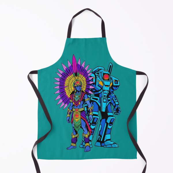 Item preview, Aztec Warrior and Cybernetic Mech designed and sold by KungPowUnicorn.