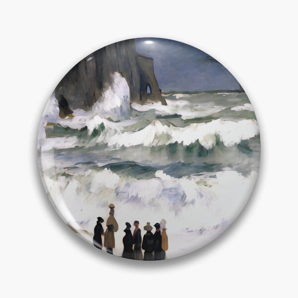 Item preview, Rough Sea at Étretat designed and sold by artdesignsnow.