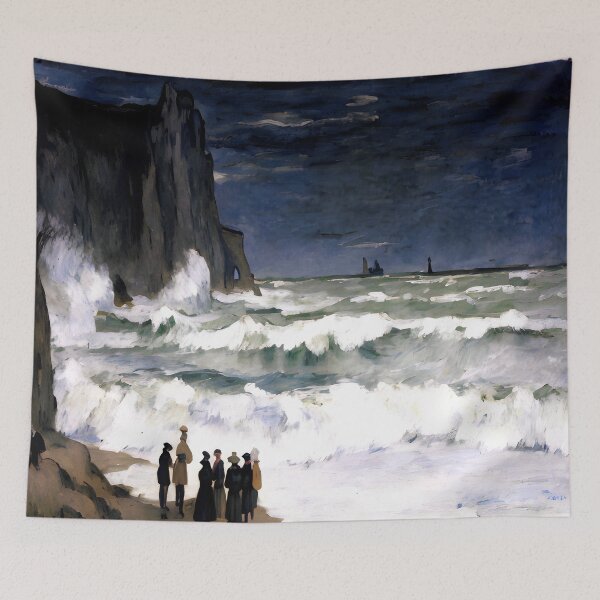 Item preview, Rough Sea at Étretat designed and sold by artdesignsnow.