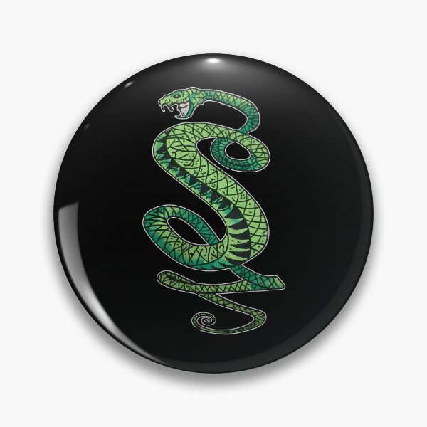 Item preview, Green Textured Coiled Viper Snake Emblem designed and sold by JustinaWiza1.