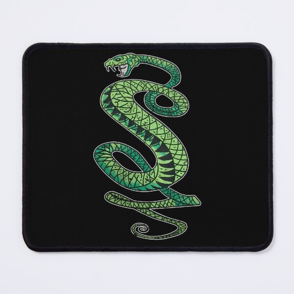 Item preview, Green Textured Coiled Viper Snake Emblem designed and sold by JustinaWiza1.