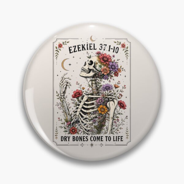 Item preview, Ezekiel 37 Dry Bones Come To Life, Christian Skeleton Floral, Retro Scripture, Vintage Faith, Gift for Mom designed and sold by Quiajia.