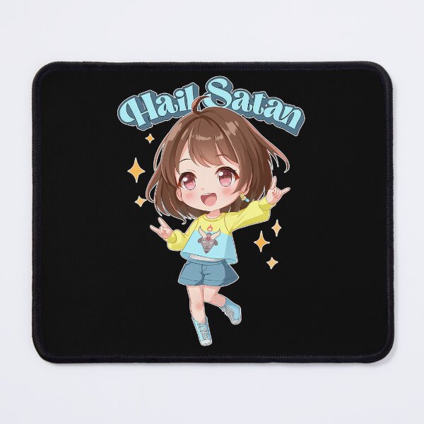 Item preview, Chibi Anime Girl Making Horns Hand Sign designed and sold by JustinaWiza1.