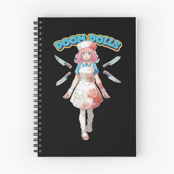 Item preview, Pink-Haired Anime Nurse In Splattered Apron Surrounded By Knives designed and sold by JustinaWiza1.