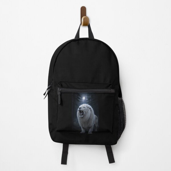 Item preview, Roaring White Lion in Moonlight Forest designed and sold by Vaelia.