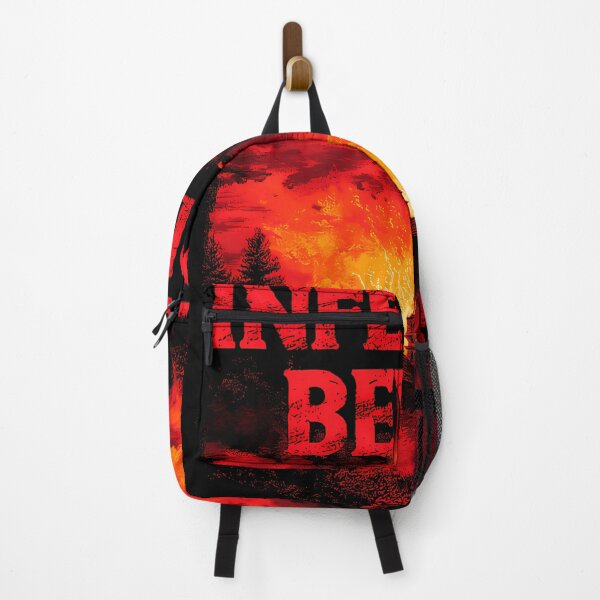 Item preview, Burning Church In Fiery Hellscape Under Radiant Light Cross designed and sold by PaulUllrich.