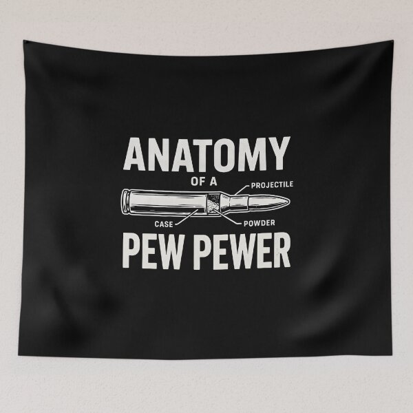 Item preview, Anatomy Of A Pew Pewer | Funny 9mm Pistol Humor designed and sold by ZyziowskyArt.