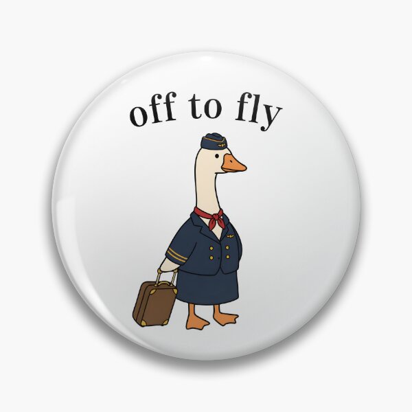 Item preview, Off To Fly Funny Flight Attendant Goose designed and sold by bajsanti.