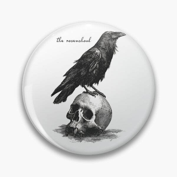 Item preview, Engraved Raven Perched Atop Human Skull designed and sold by PaulUllrich.