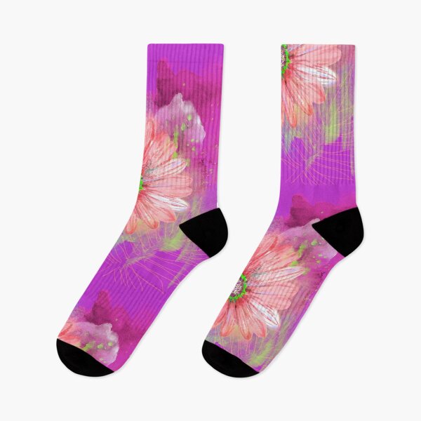 Item preview, Vibrant Neon Daisy Abstract Floral Art | Modern Botanical Flower Illustration | Colorful Digital Painting designed and sold by Ezj Seni.