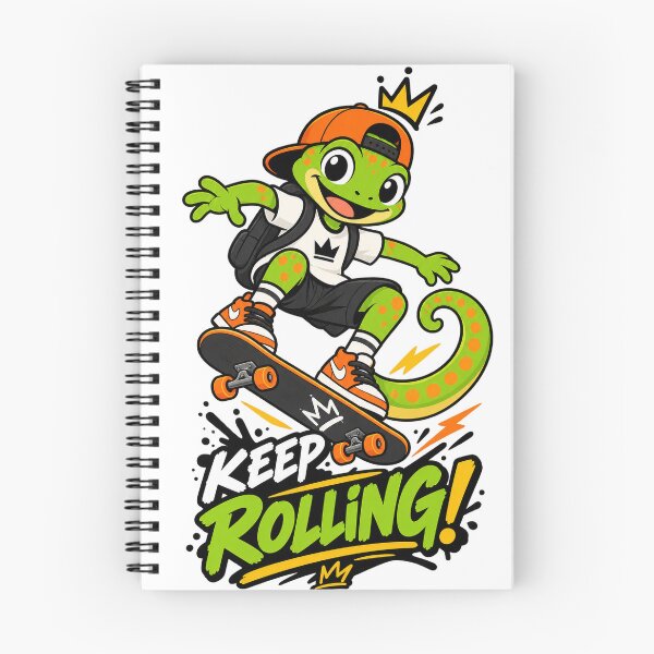 Item preview, Gecko Boy Keep Rolling Skateboard designed and sold by ismai6.