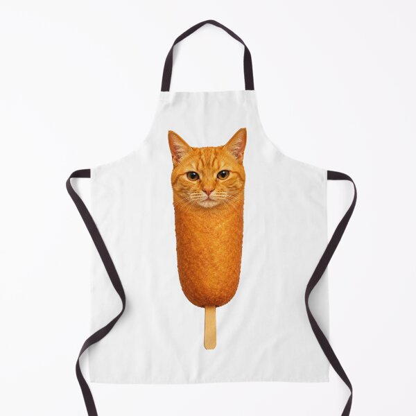 Item preview, Corn Dog Cat Funny Orange Tabby Meme Cursed Absurdist Food Mashup Graphic designed and sold by raedattia.