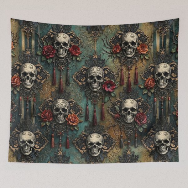 Item preview, Skulls and Roses designed and sold by JacquiTaylorArt.