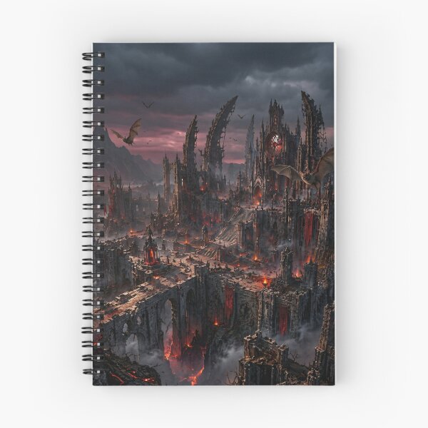 Item preview, Gothic Ruins in Flames: Dark Fantasy Landscape designed and sold by Vaelia.