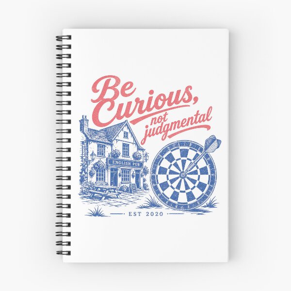Item preview, Be curious, not judgmental, Retro style dartboard designed and sold by Olena Du.