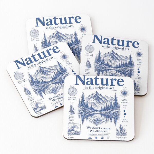 Item preview, Nature Is the Original Art – Vintage Mountain Nature Illustration designed and sold by naturalsurvival.