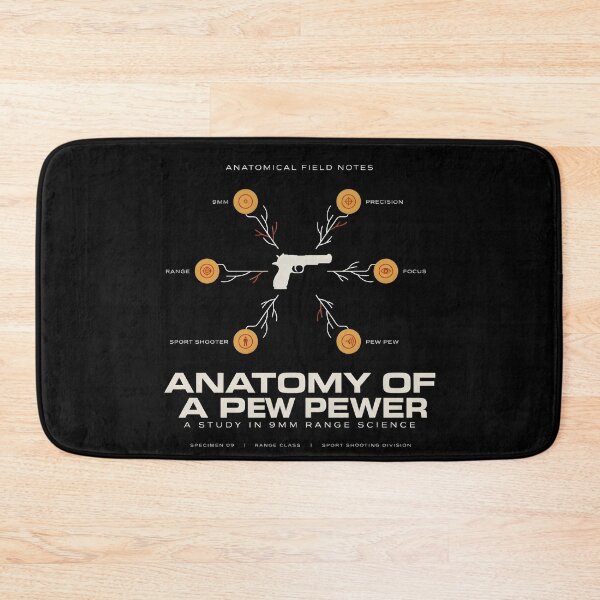 Item preview, Anatomy Of A Pew Pewer | 9mm Range Humor designed and sold by ZyziowskyArt.
