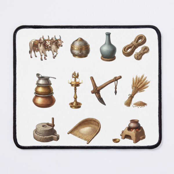 Item preview, Vintage Traditional Indian Village Farming Culture Aesthetic designed and sold by Rehnair.